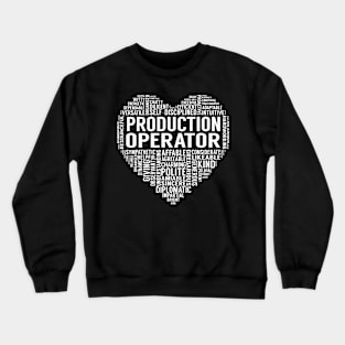 Production Operator Heart Crewneck Sweatshirt